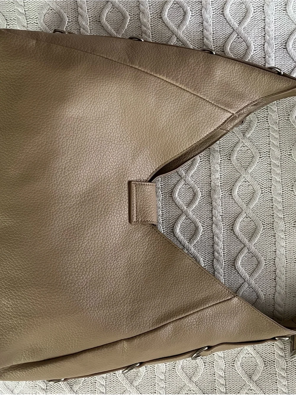 Steve Madden Taupe Large Vintage Hobo Bag With Adjustable Strap